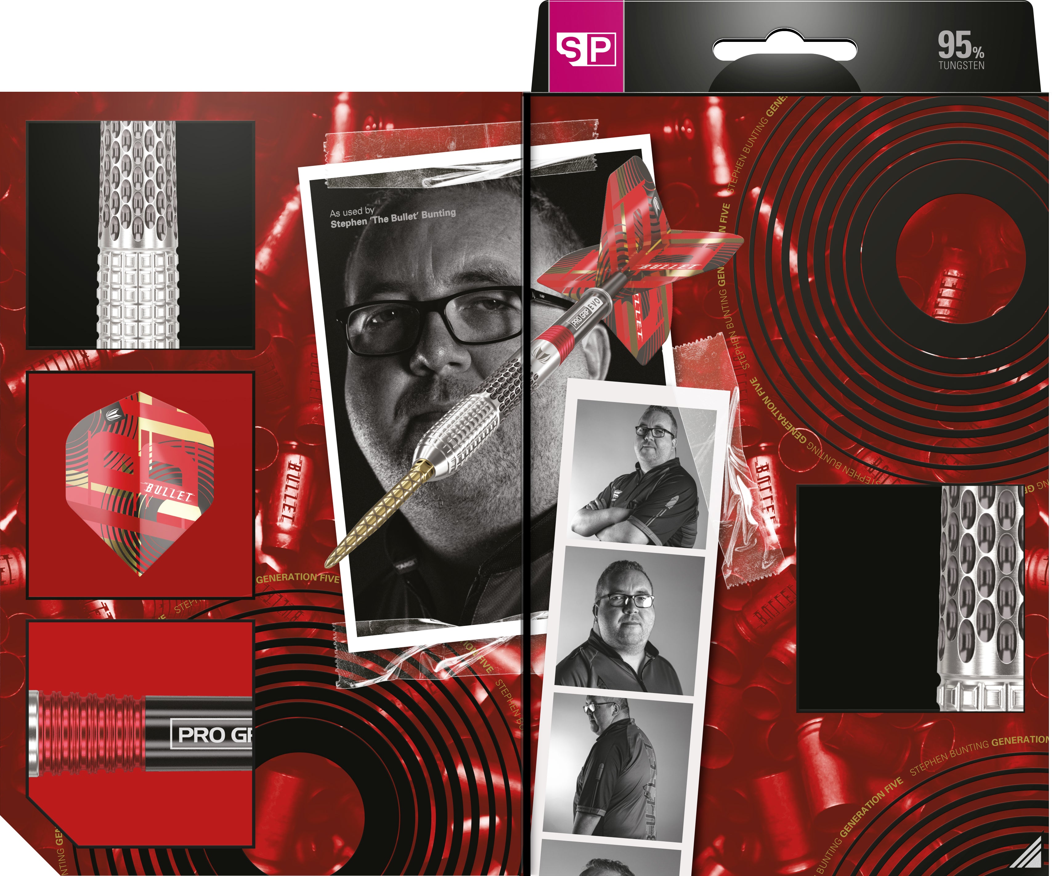 Target Stephen Bunting Gen 5 95% Tungsten SP Steel Tip Darts 2024 - 18g 22g 23g 25g
