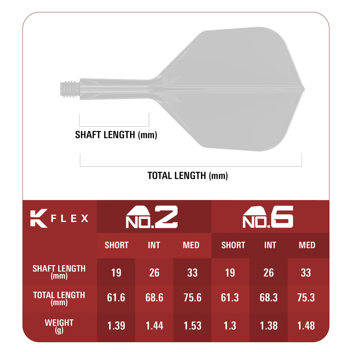 Target Japan K-Flex - Pyro G2 - No6 Shape - Flight & Shaft System