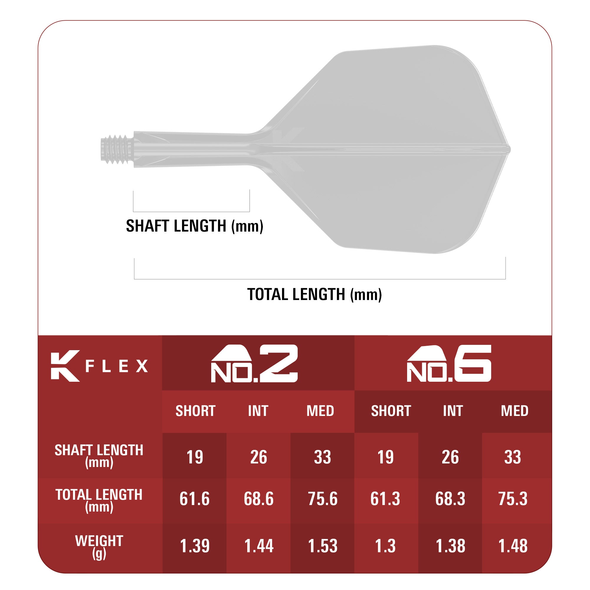 Target Japan - K-Flex Xeno - No6 Shape - Flight & Shaft System