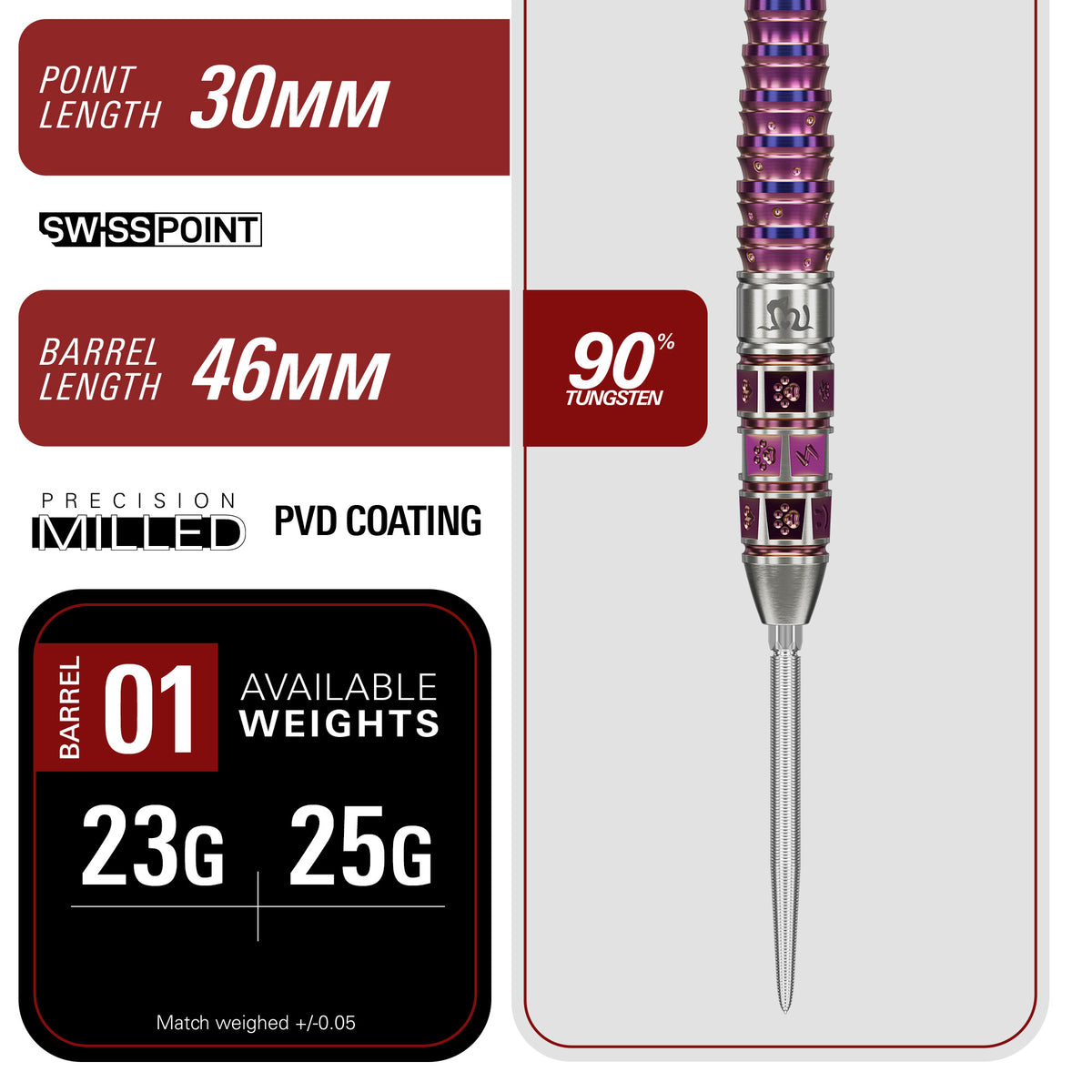Target Japan - Mayo - GEN 8 - Prime Series - 90% Tungsten Darts - SP - 23g 25g