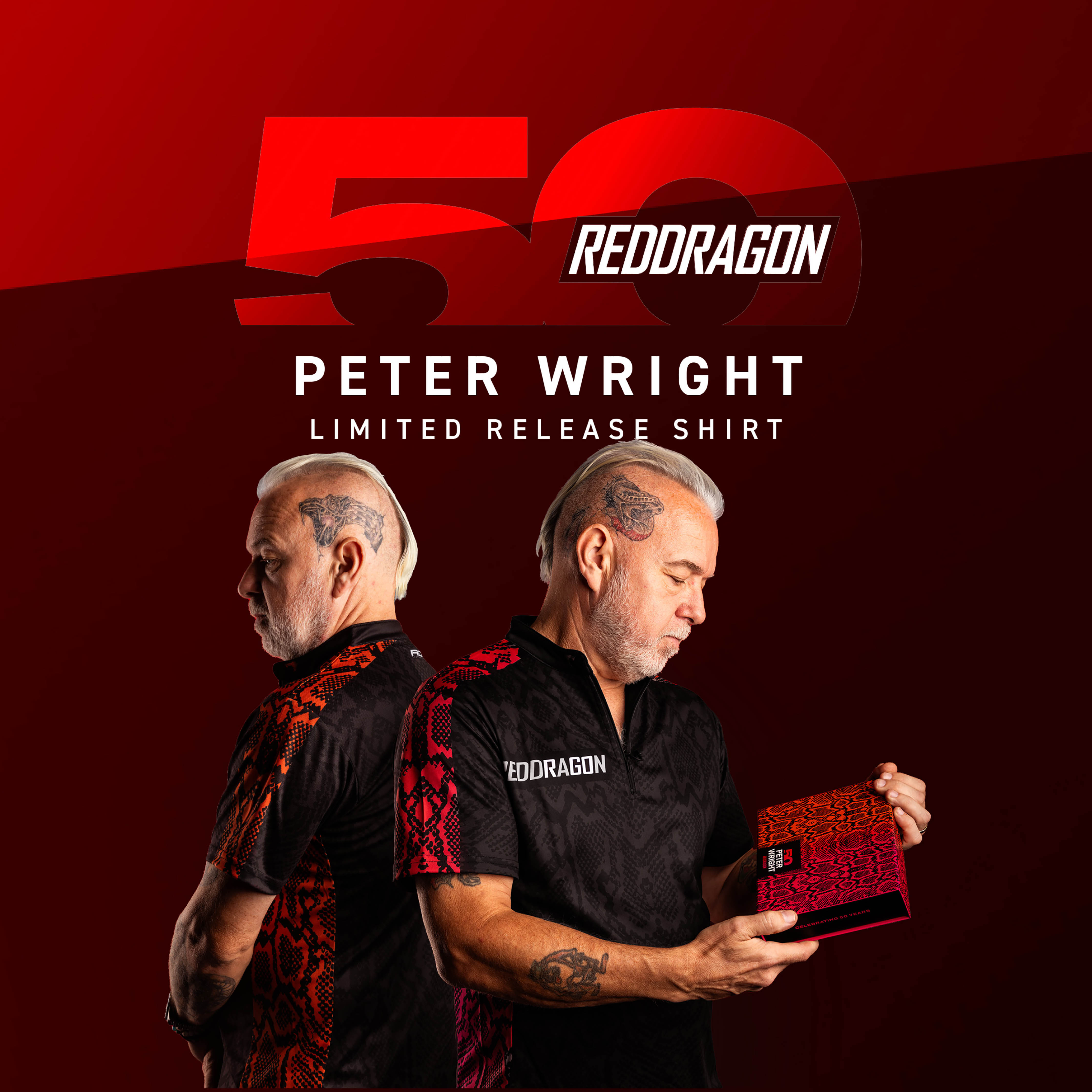 Red Dragon Peter Wright Player Limited Edition Tour Polo Dart Shirt