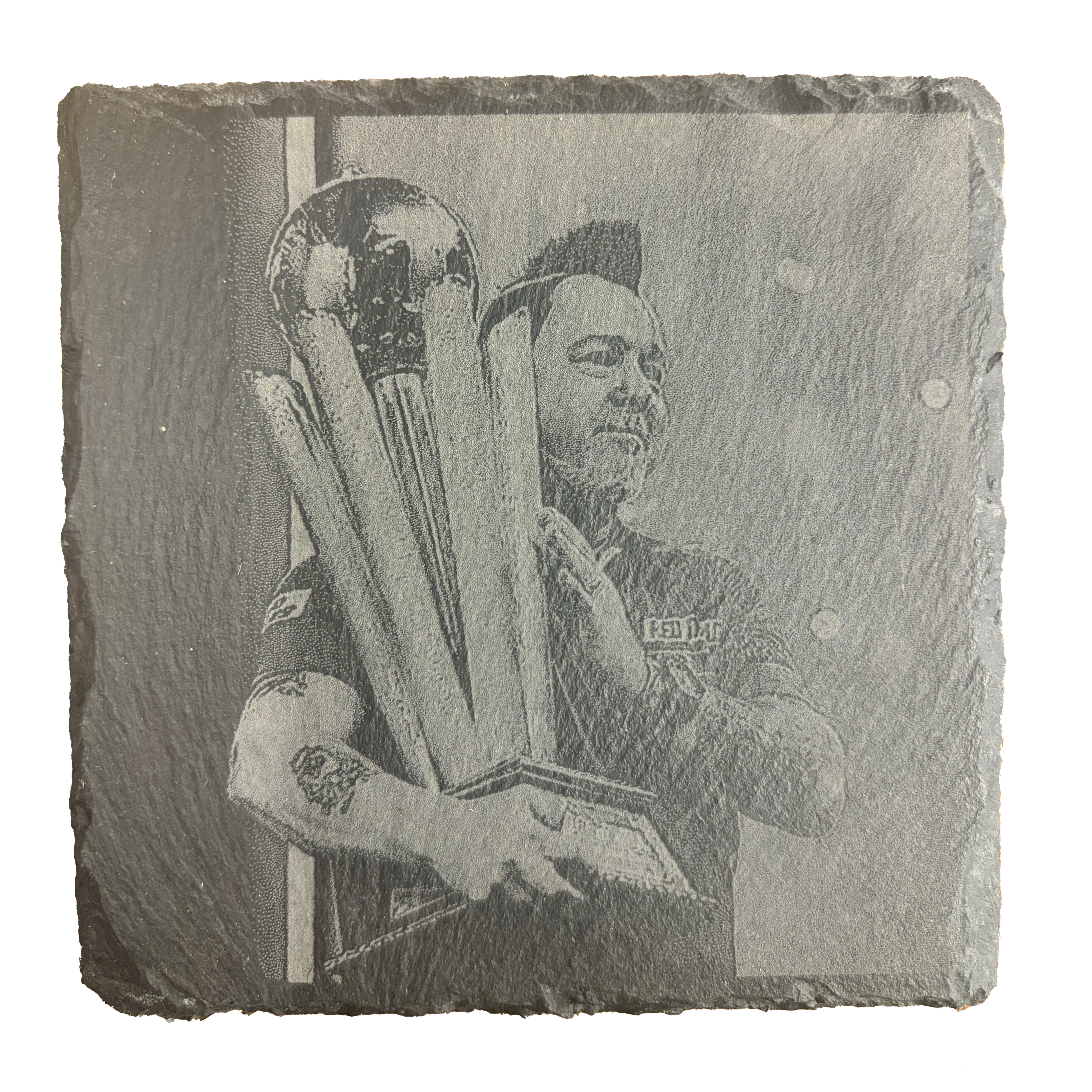 Slate Coaster - Peter 'Snakebite' Wright