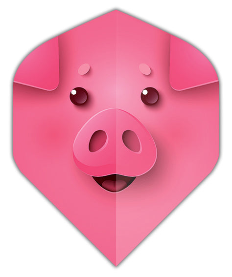 Pink Pig 100 Micron Standard No2 Shape Dart Flights