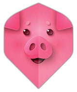 Pink Pig 100 Micron Standard No2 Shape Dart Flights
