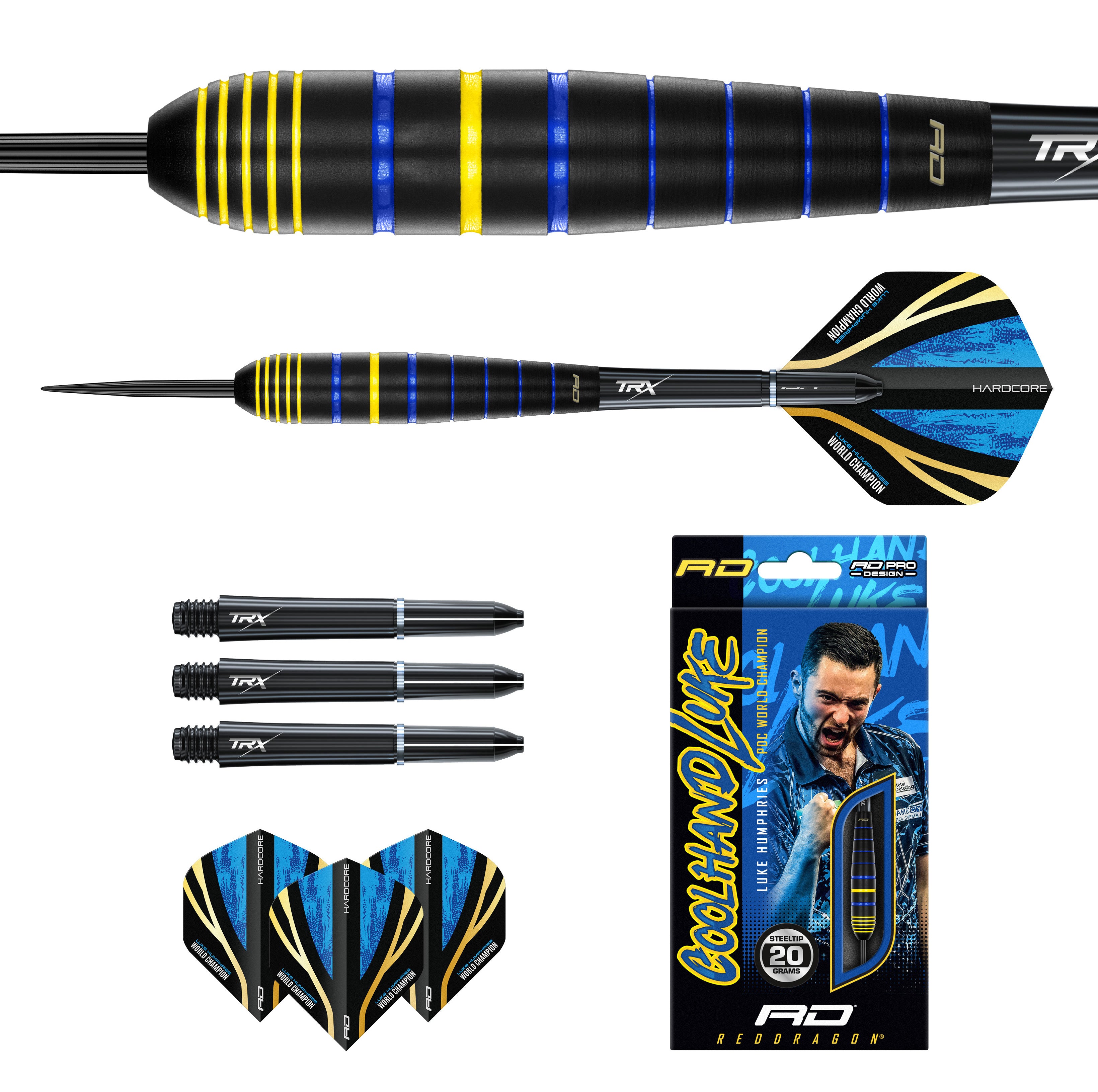 Red Dragon Luke Humphries World Champion Brass Darts - 20g 22g