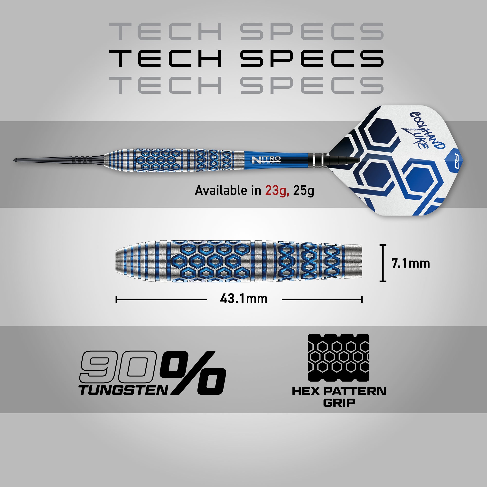 Red Dragon Luke Humphries - TX5 - 90% Tungsten Darts - 23g 25g