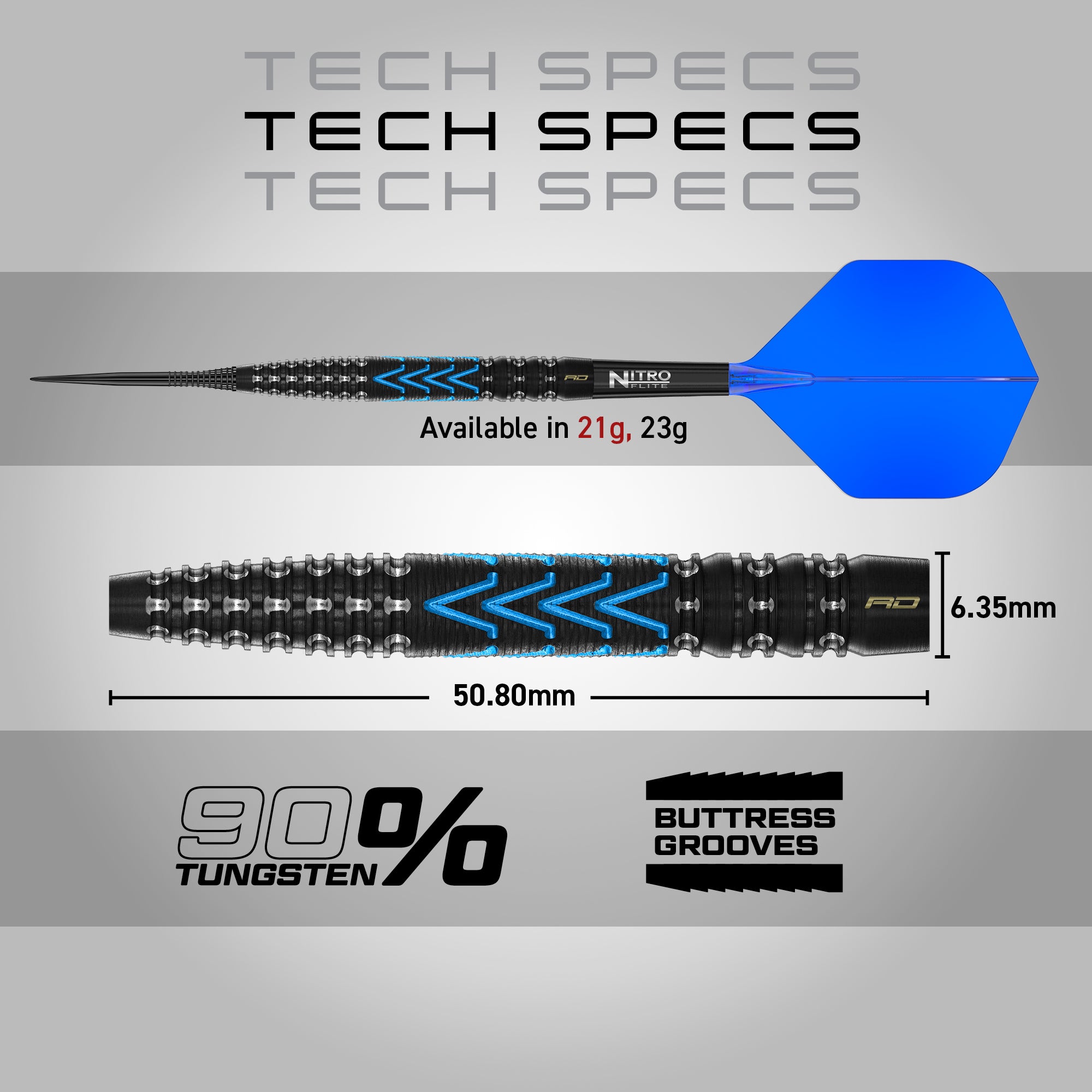 Red Dragon Amp - Tapered - 90% Tungsten Darts - 21g 23g