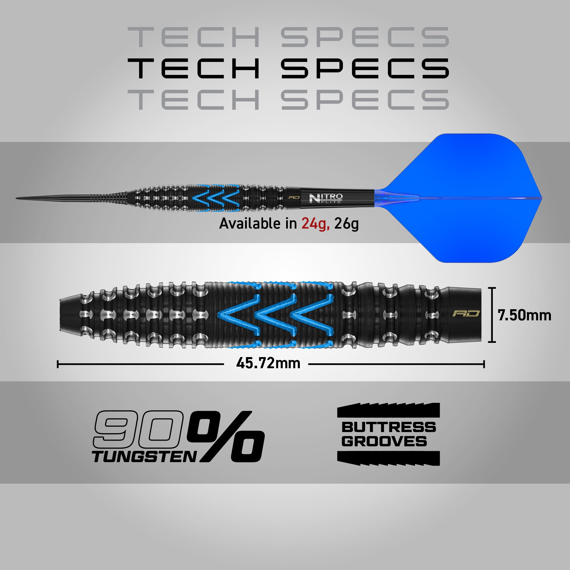Red Dragon Amp - Torpedo - 90% Tungsten Darts - 24g 26g