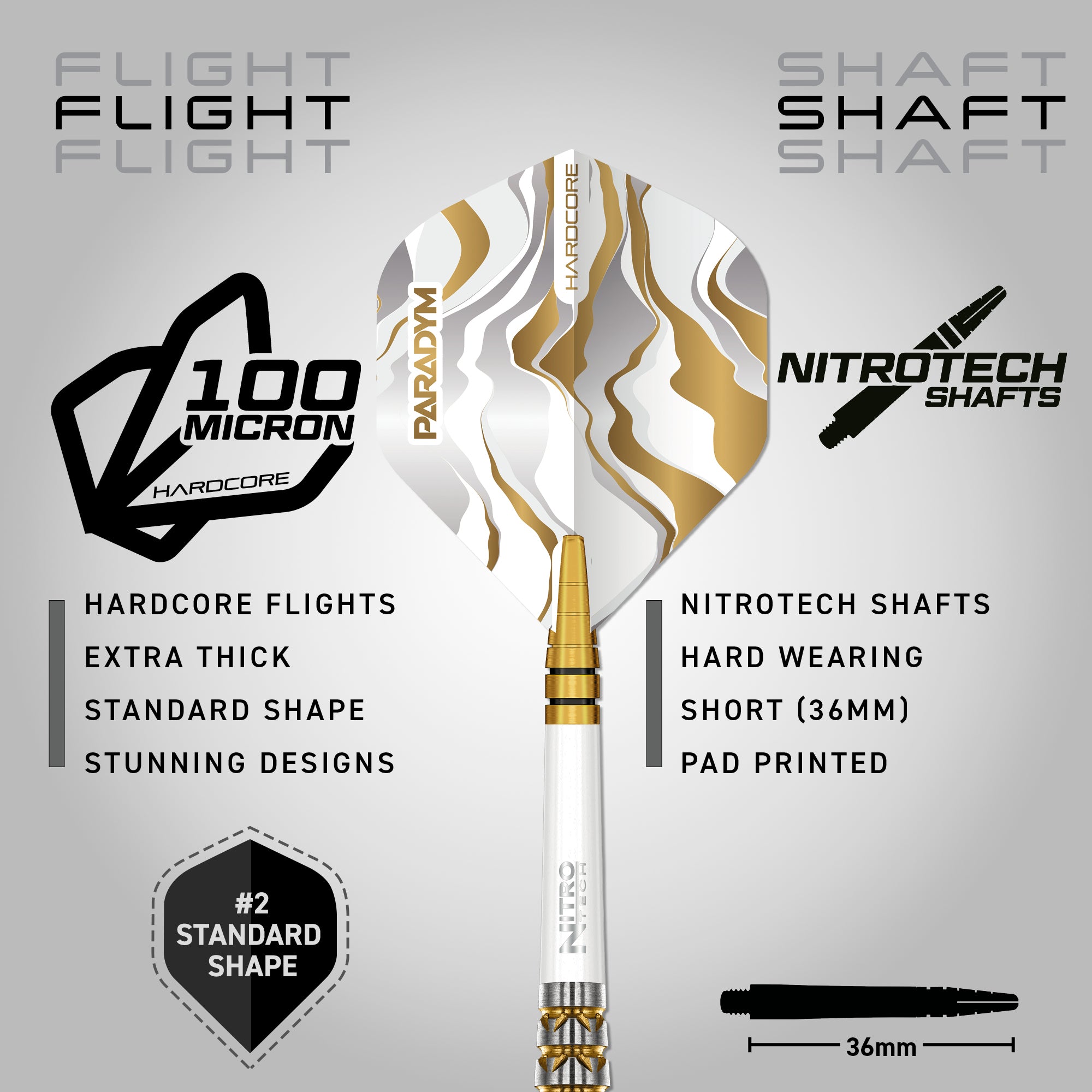 Red Dragon Paradym Gold - Torpedo - 90% Tungsten Darts - 23g 25g