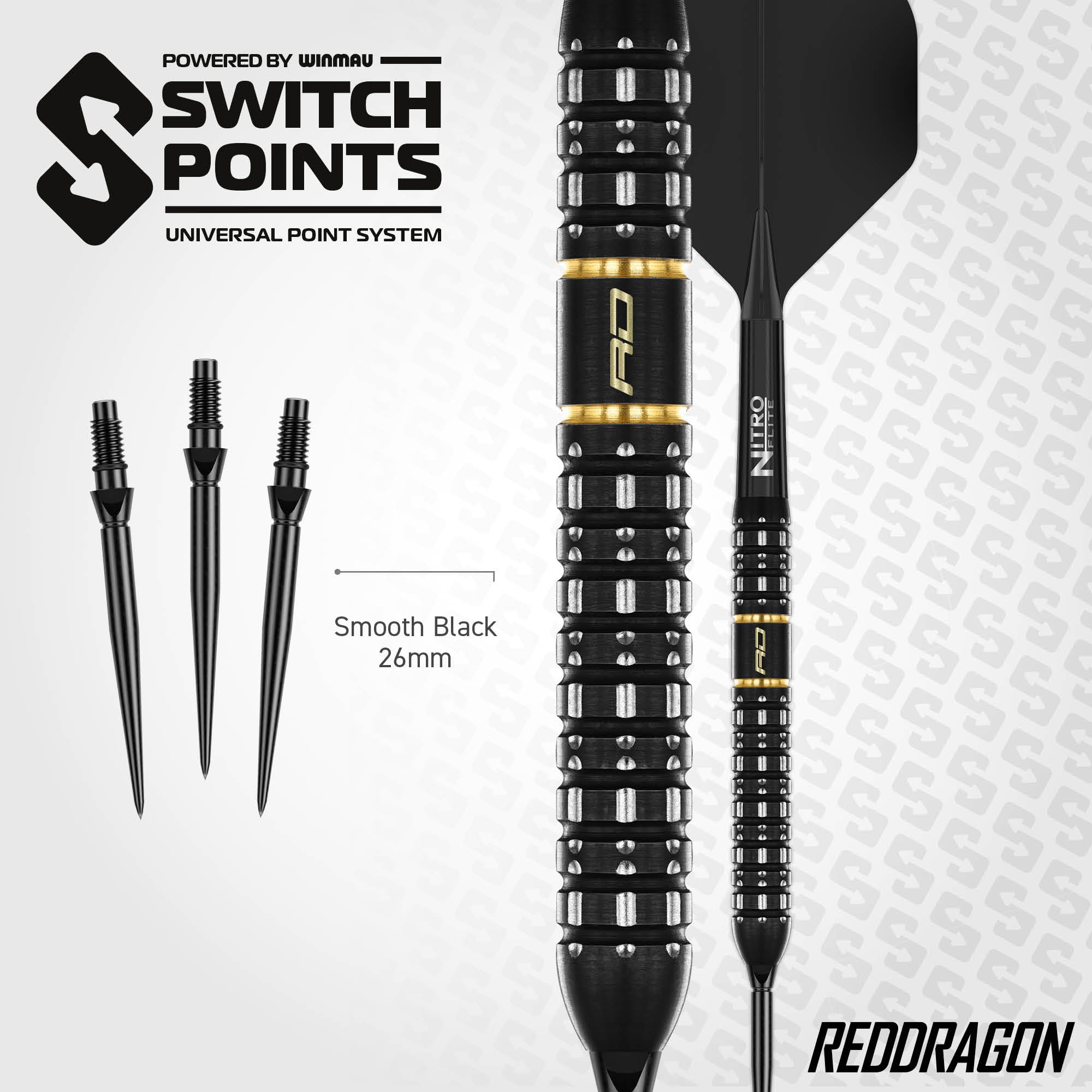 Red Dragon Ascend Darts - Parallel - Switch Points - 90% Tungsten Darts - 22g 23g 24g