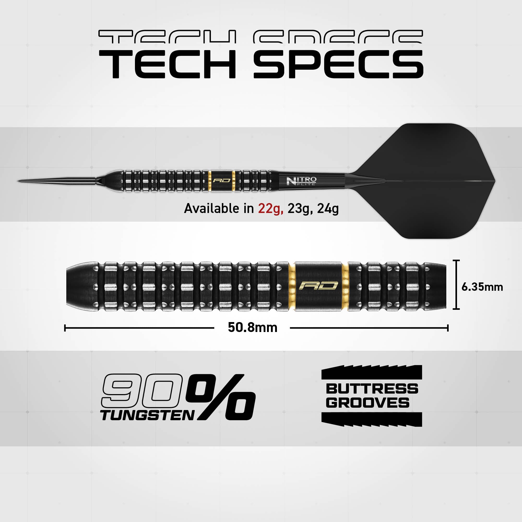 Red Dragon Ascend Darts - Parallel - Switch Points - 90% Tungsten Darts - 22g 23g 24g