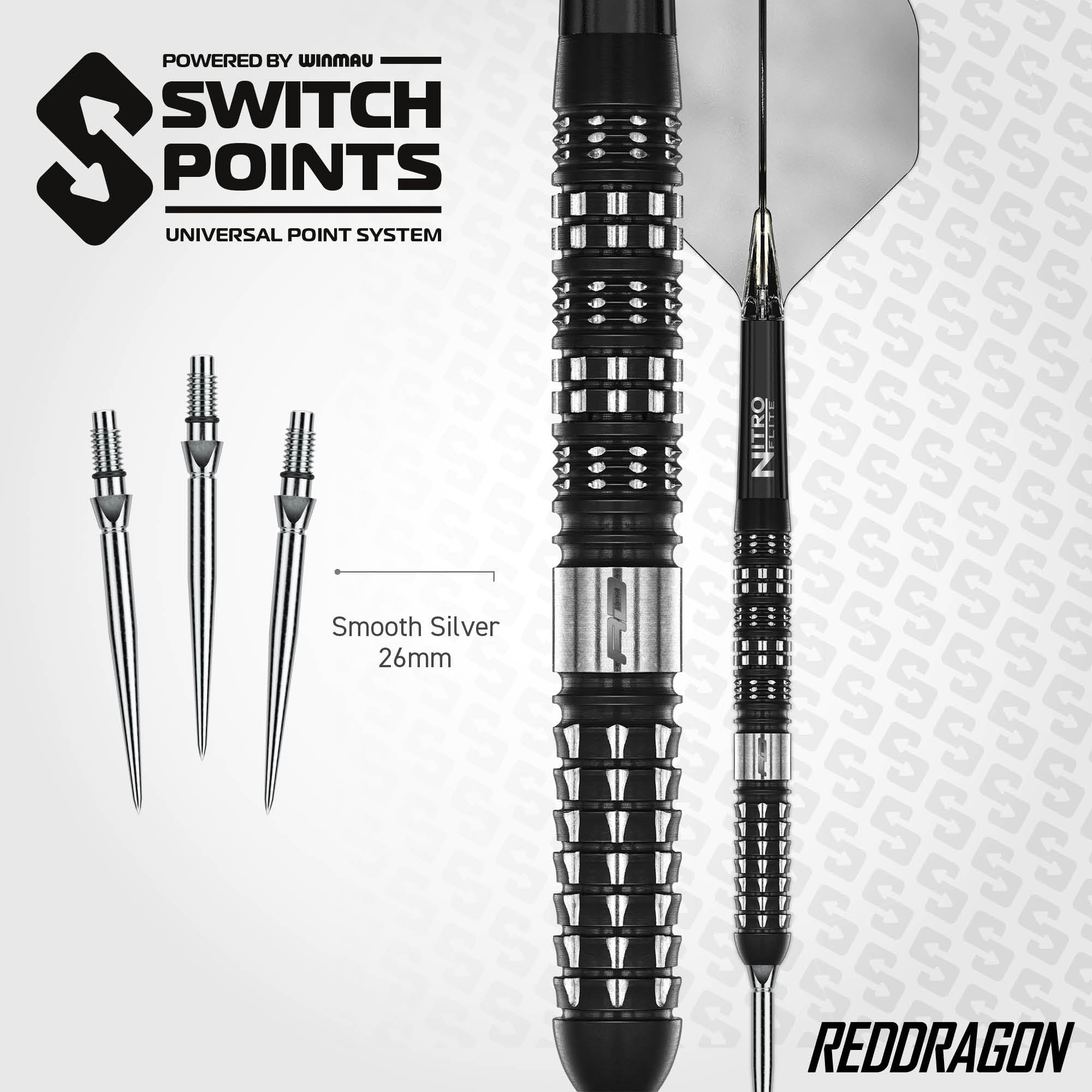 Red Dragon Recon Darts - Parallel - Switch Points - 90% Tungsten Darts - 22g 24g