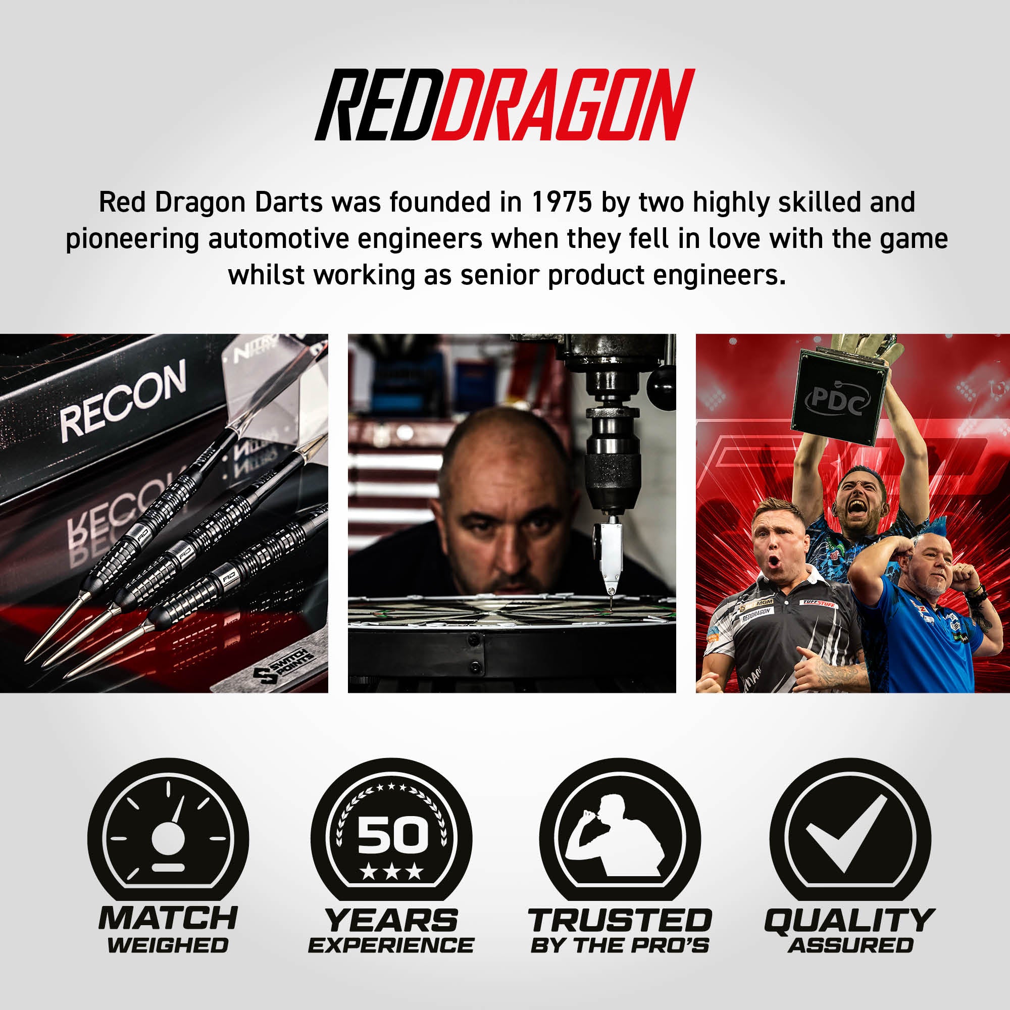 Red Dragon Recon Darts - Parallel - Switch Points - 90% Tungsten Darts - 22g 24g