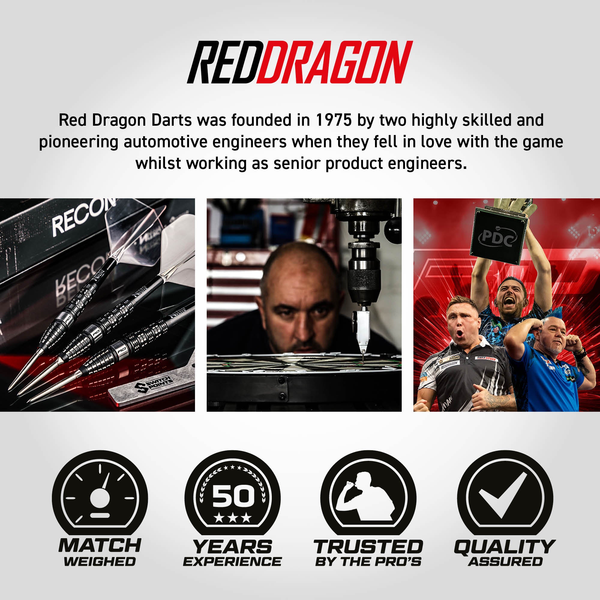 Red Dragon Recon Darts - Torpedo - Switch Points - 90% Tungsten Darts - 23g 25g
