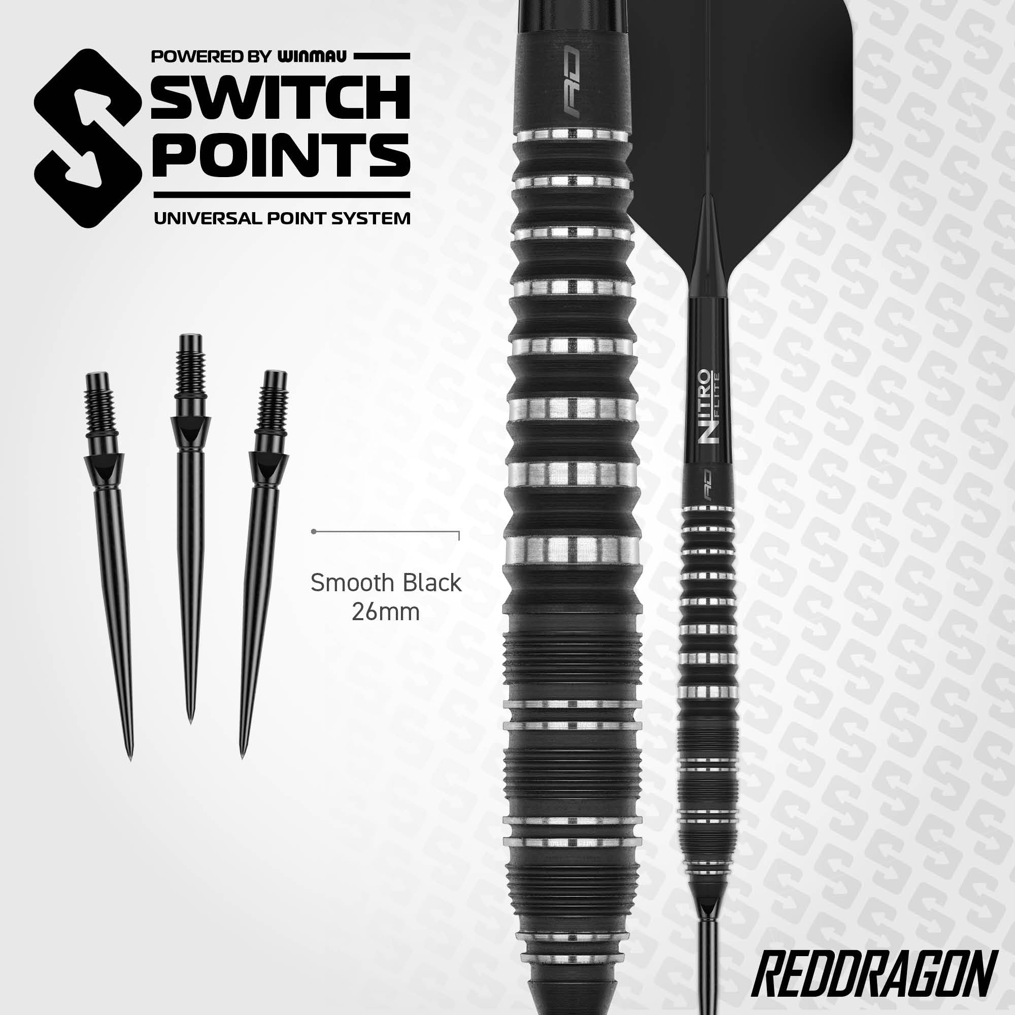 Red Dragon Sable 02 Torpedo - Switch Points Darts - 90% Tungsten - 23g 24g 25g