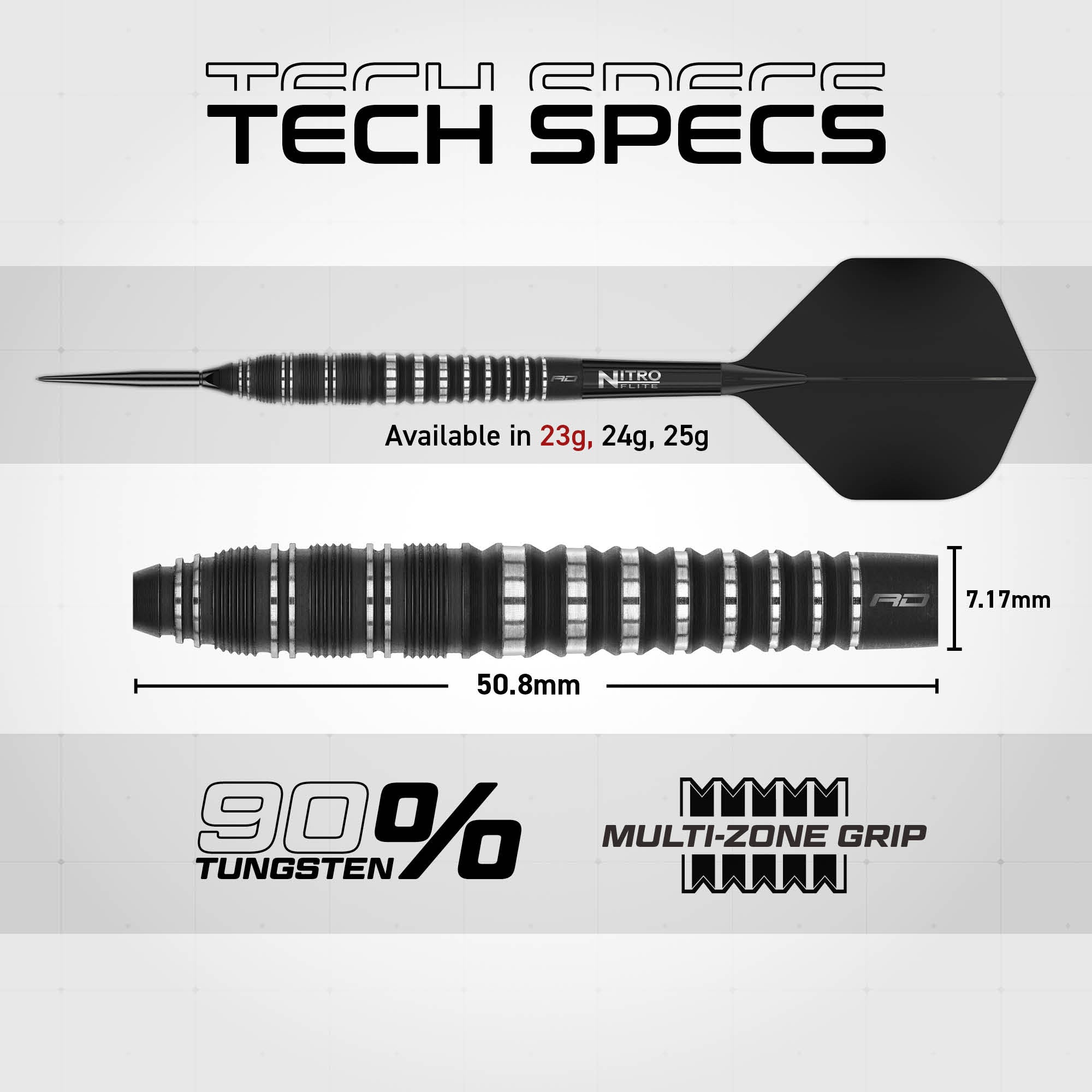 Red Dragon Sable 02 Torpedo - Switch Points Darts - 90% Tungsten - 23g 24g 25g