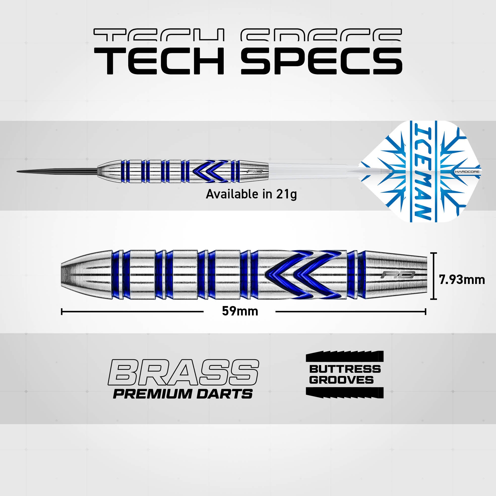 Red Dragon Gerwyn Iceman Price SE Brass Steel Tip Darts Set - 21g