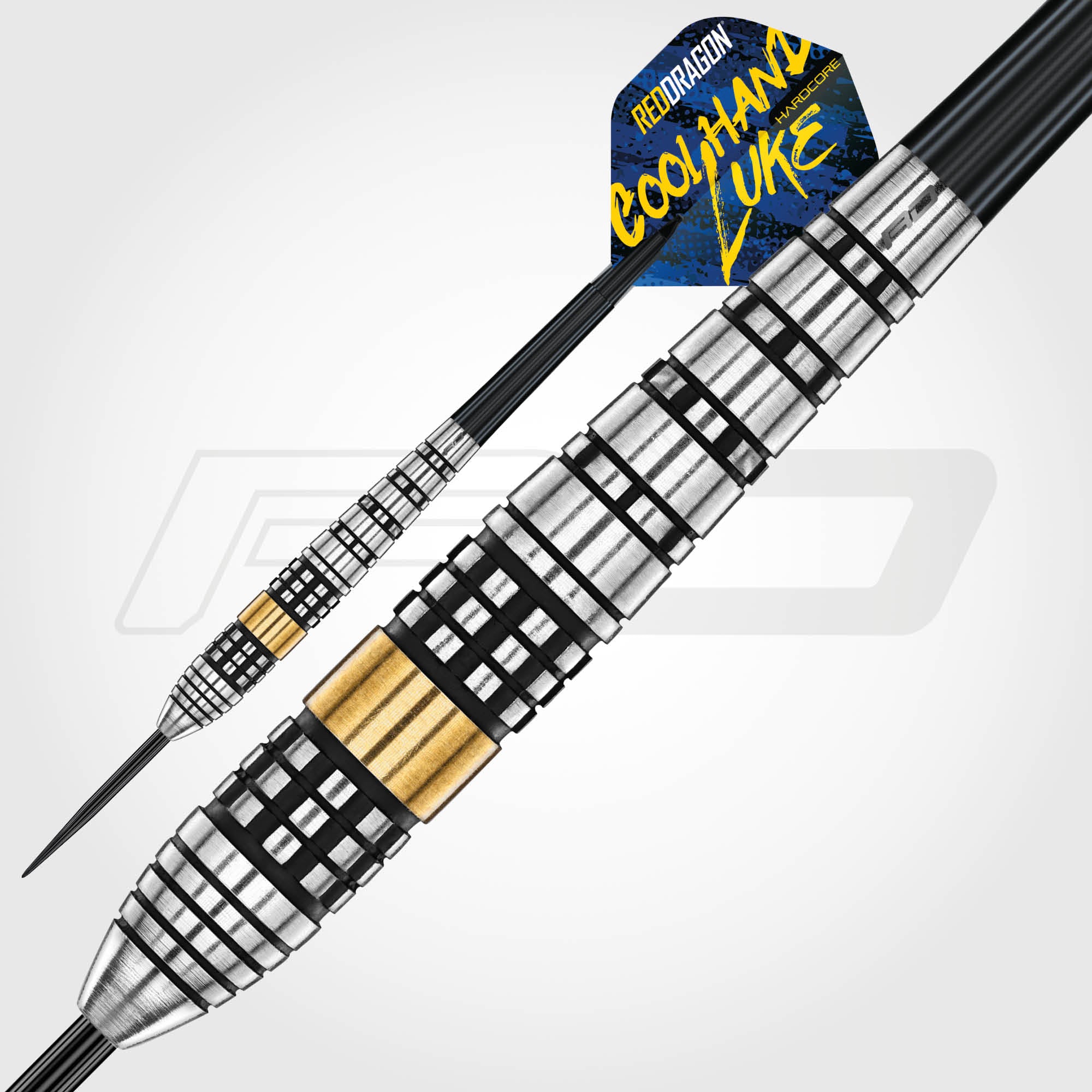 Red Dragon Luke Cool Hand Humphries Brass SE Steel Tip Darts Set - 21g