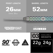 Target ROVE 03 Steel Tip Darts Set 2024 - 90% Tungsten - 22g 24g
