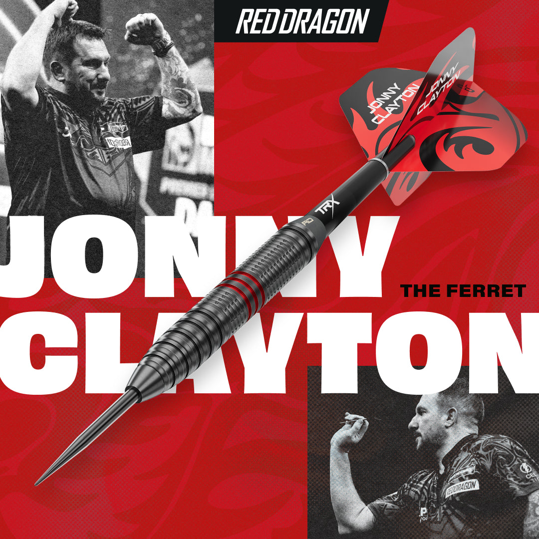 Red Dragon Jonny Clayton Core Brass Darts Set - 21g