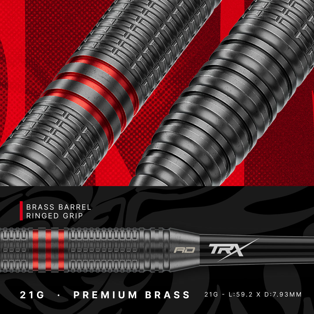 Red Dragon Jonny Clayton Core Brass Darts Set - 21g