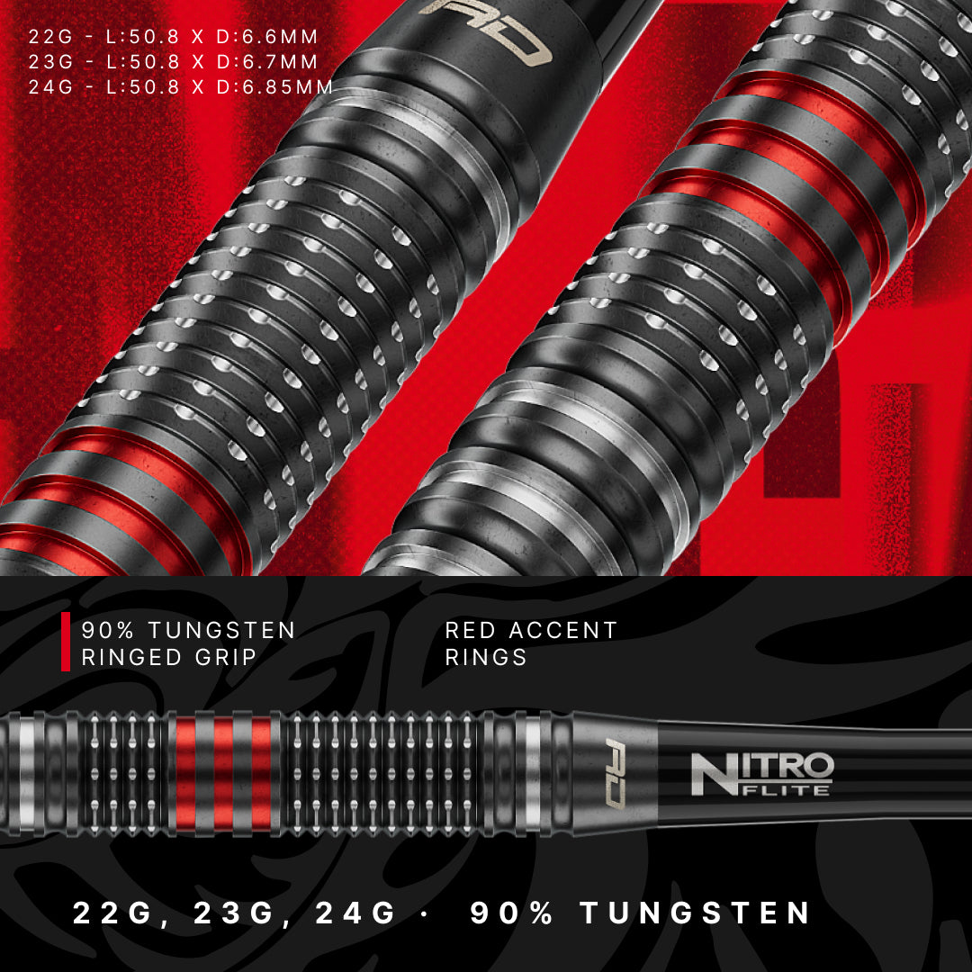Red Dragon Jonny Clayton RD-PRO 90% Tungsten Switch Point Darts - 22g 23g 24g