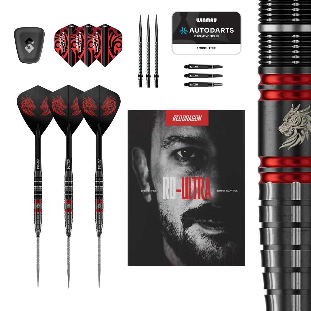 Red Dragon Jonny Clayton RD-ULTRA 90% Tungsten Switch Point Darts - 22g