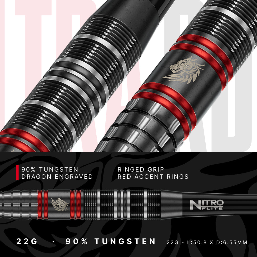 Red Dragon Jonny Clayton RD-ULTRA 90% Tungsten Switch Point Darts - 22g