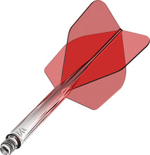 Mission Force 90 - New Moulded Flight & Shaft System - Standard No6 - Gradient - Transparent Red.