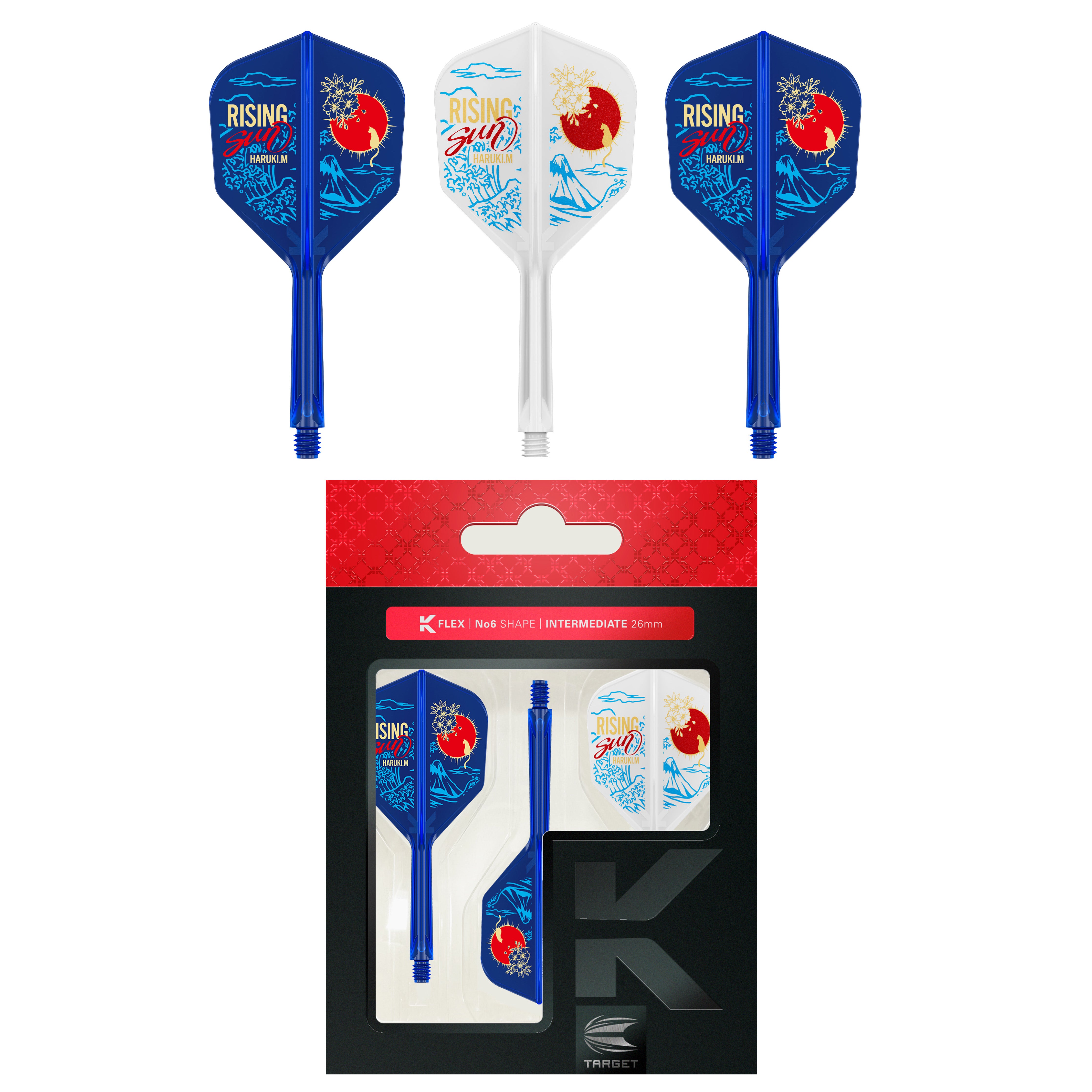 Target Japan Haruki Muramatsu 'Rising Sun' K-Flex Dart Flights - No6