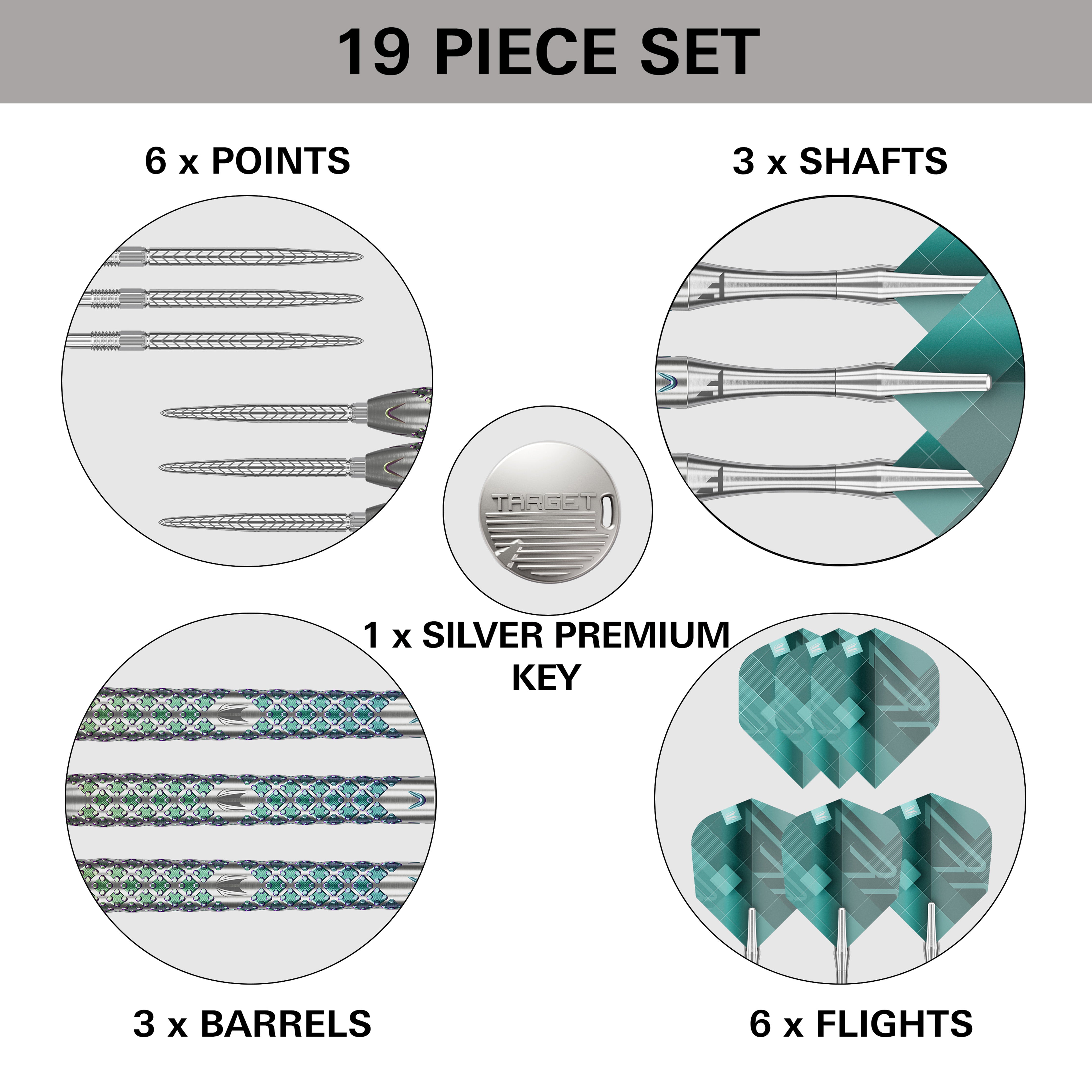 Target ROVE 03 Steel Tip Darts Set 2024 - 90% Tungsten - 22g 24g