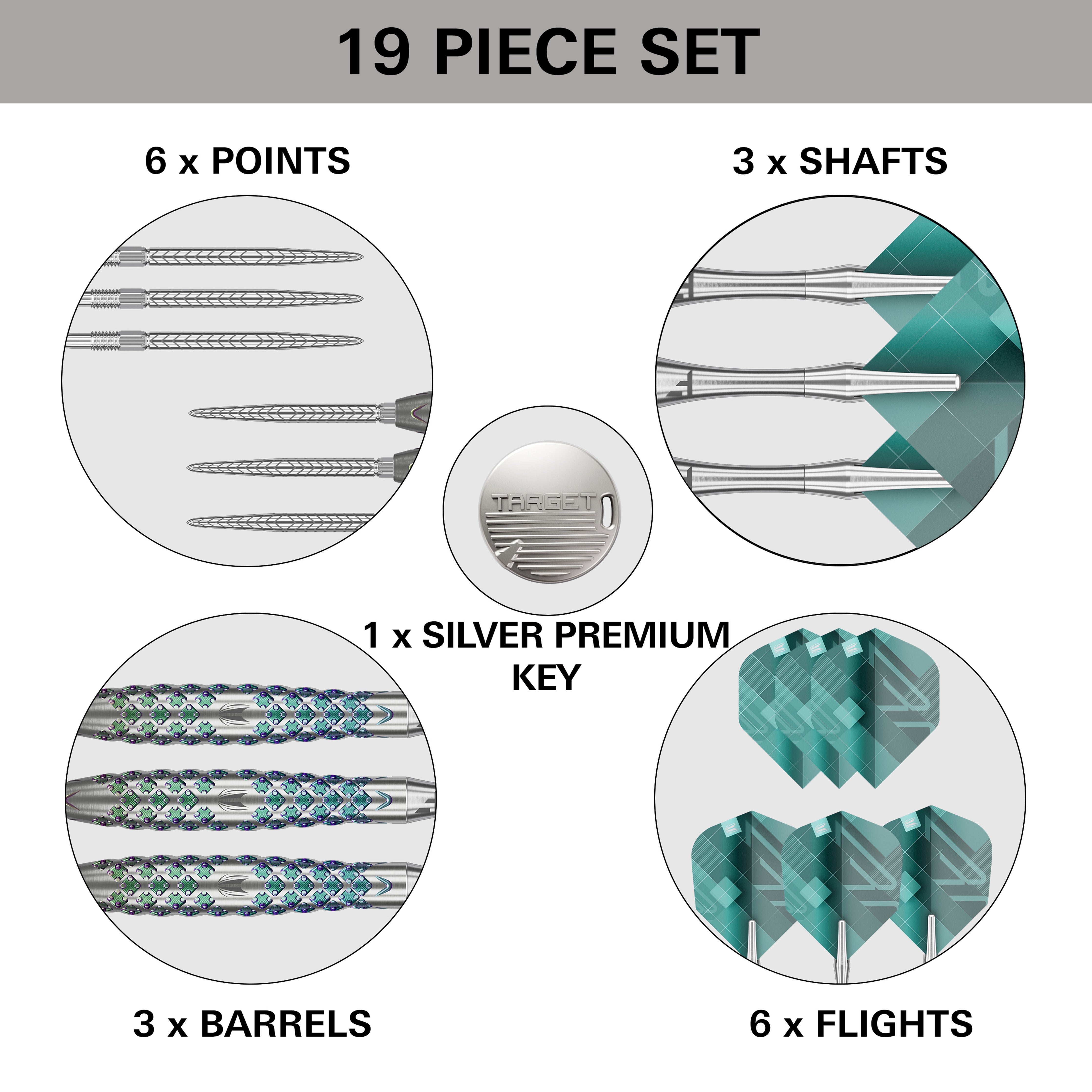 Target ROVE 02 Steel Tip Darts Set 2024 - 90% Tungsten - 23g 25g