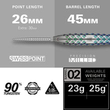 Target ROVE 02 Steel Tip Darts Set 2024 - 90% Tungsten - 23g 25g