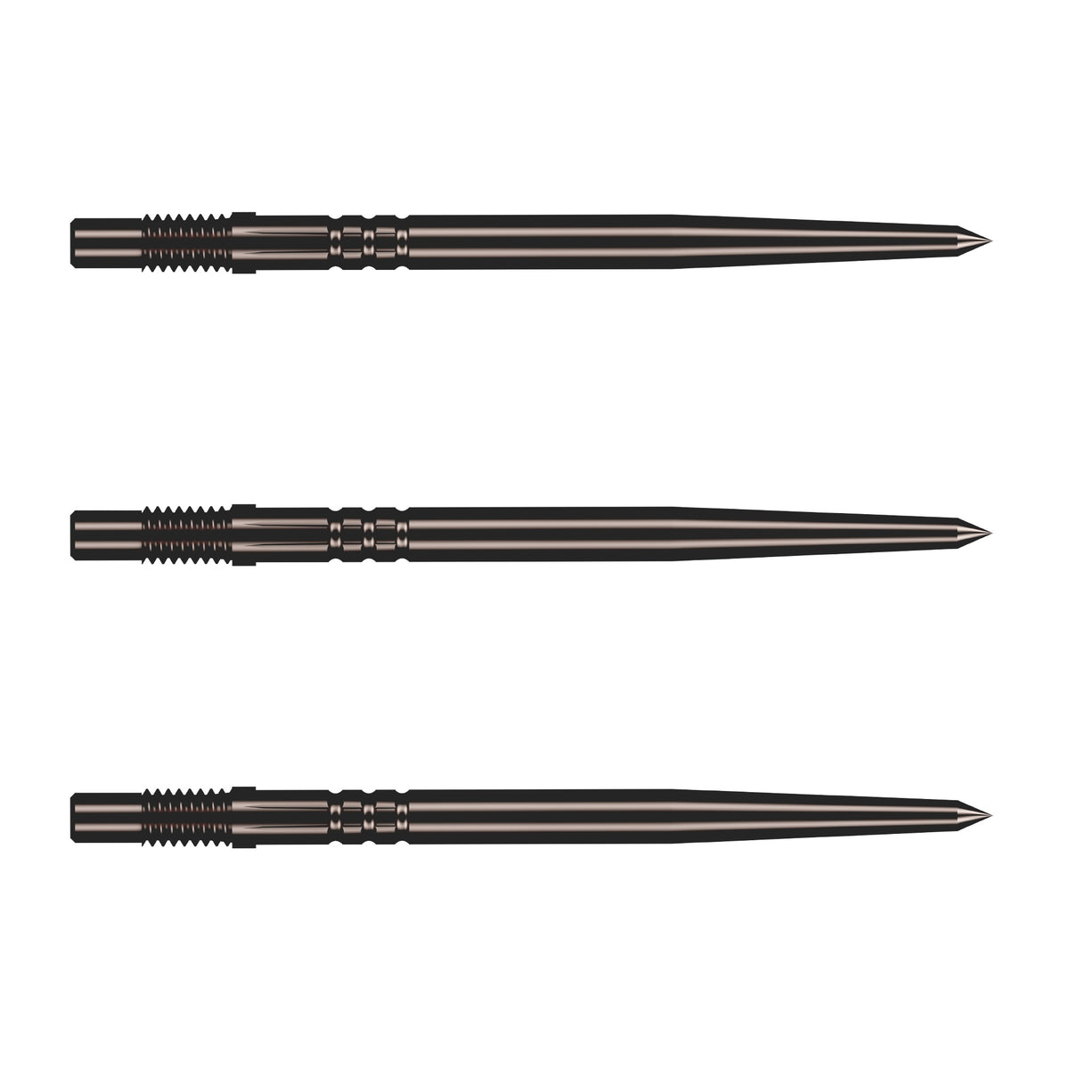 Shot Turbo Steel Tip Screw In Dart Points - Black - 30mm 40mm