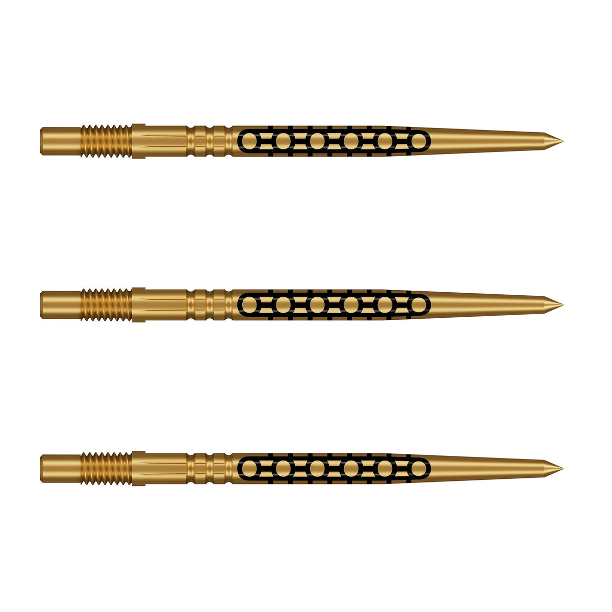 Shot Goth Turbo Steel Tip Screw In Dart Points - Gold - 30mm 40mm