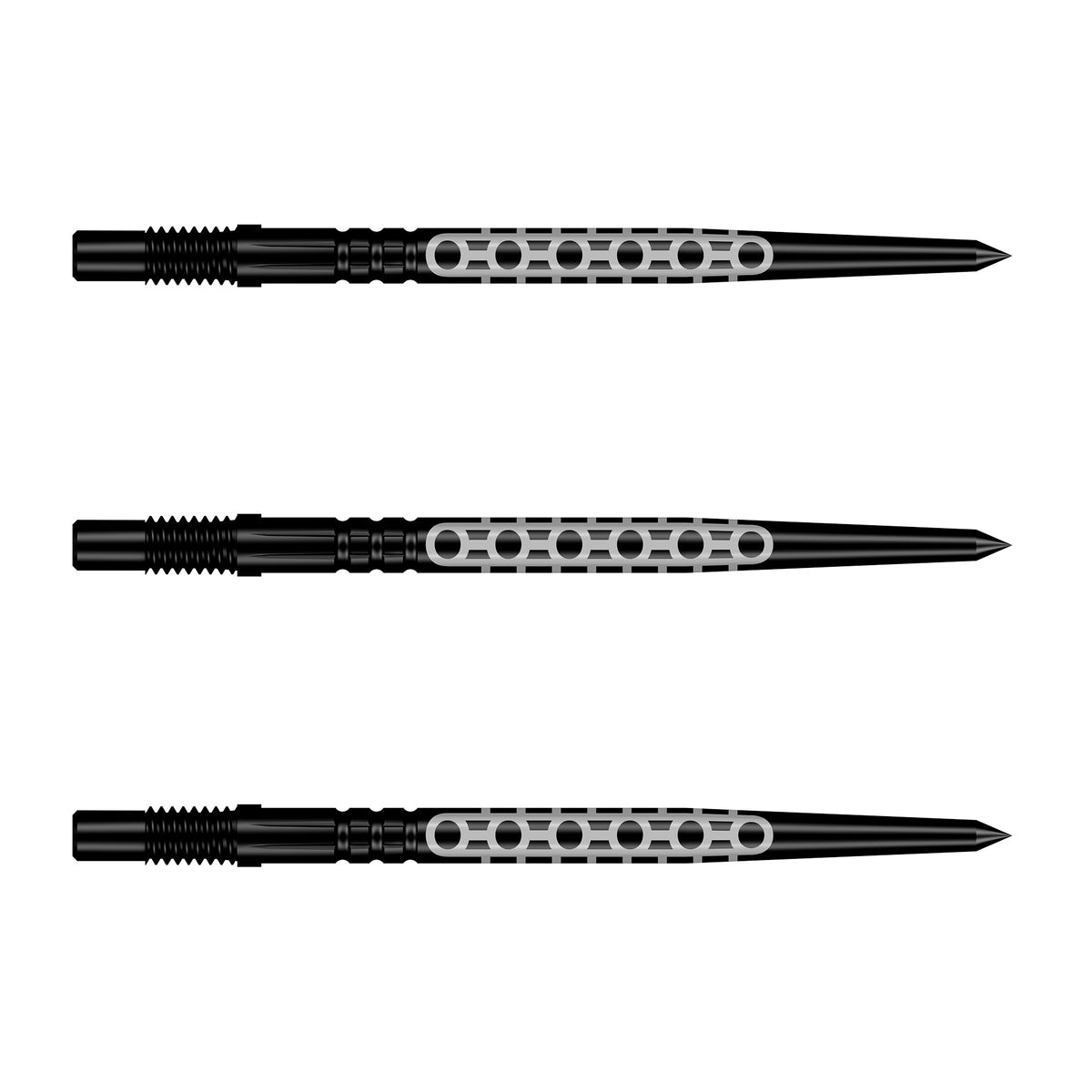 Shot Goth Turbo Steel Tip Screw In Dart Points - Black - 30mm 40mm