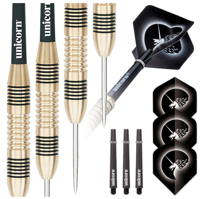 Bully Darts Professional Home Darts Kit - Dart Stand - Unicorn Eclipse Ultra Dartboard - Surround - 2 Sets of Unicorn Darts