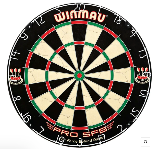 Bully Darts Home Darts Kit - Dartboard Stand - Winmau Pro-SFB Dartboard - Surround - 2 x Darts Set - Throw Line