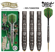 Shot Warrior Rutene Steel Tip Dart Set - 90% Tungsten Darts - 23g 24g