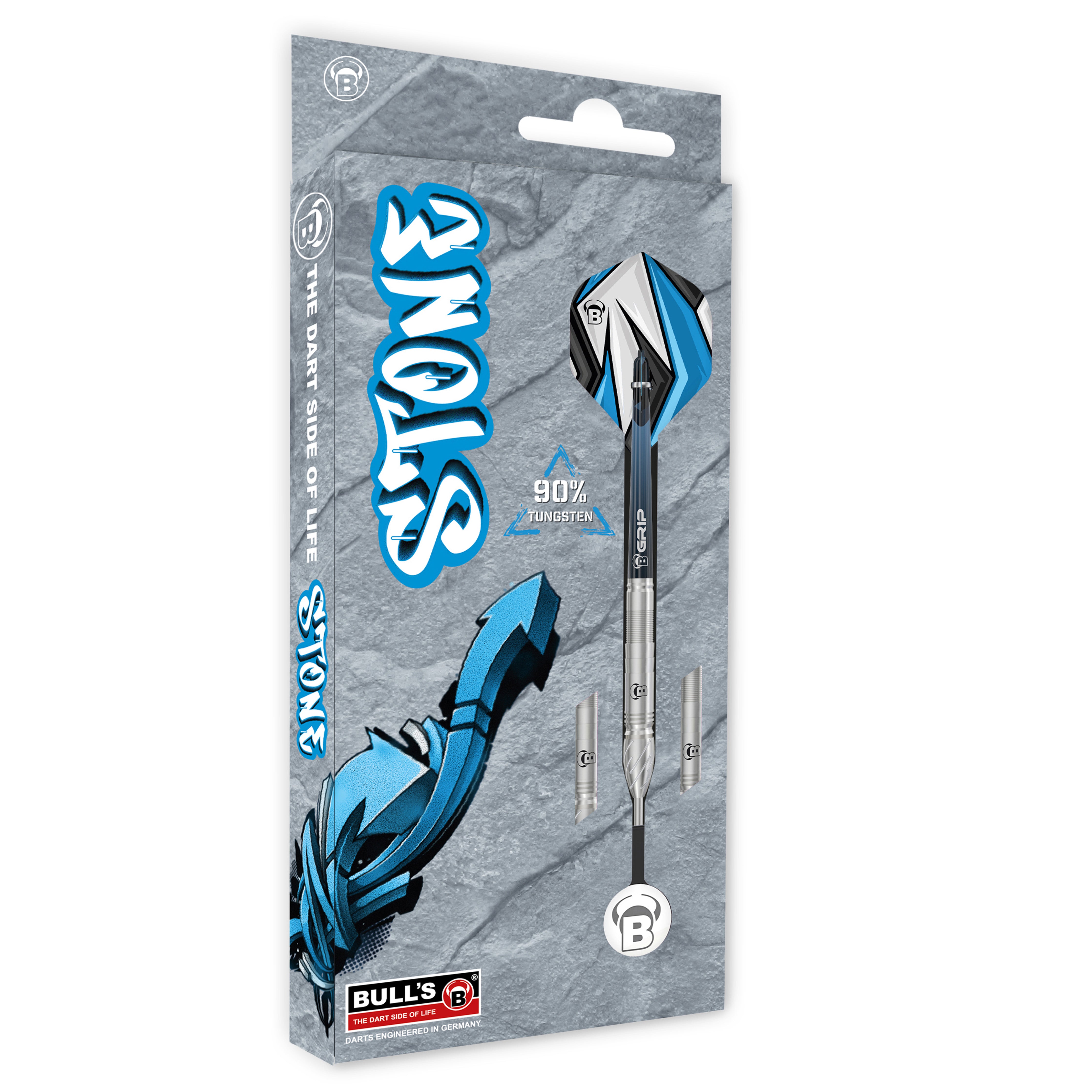 BULL'S Stone S1 Steel Tip Darts - 90% Tungsten - 21g 23g 25g