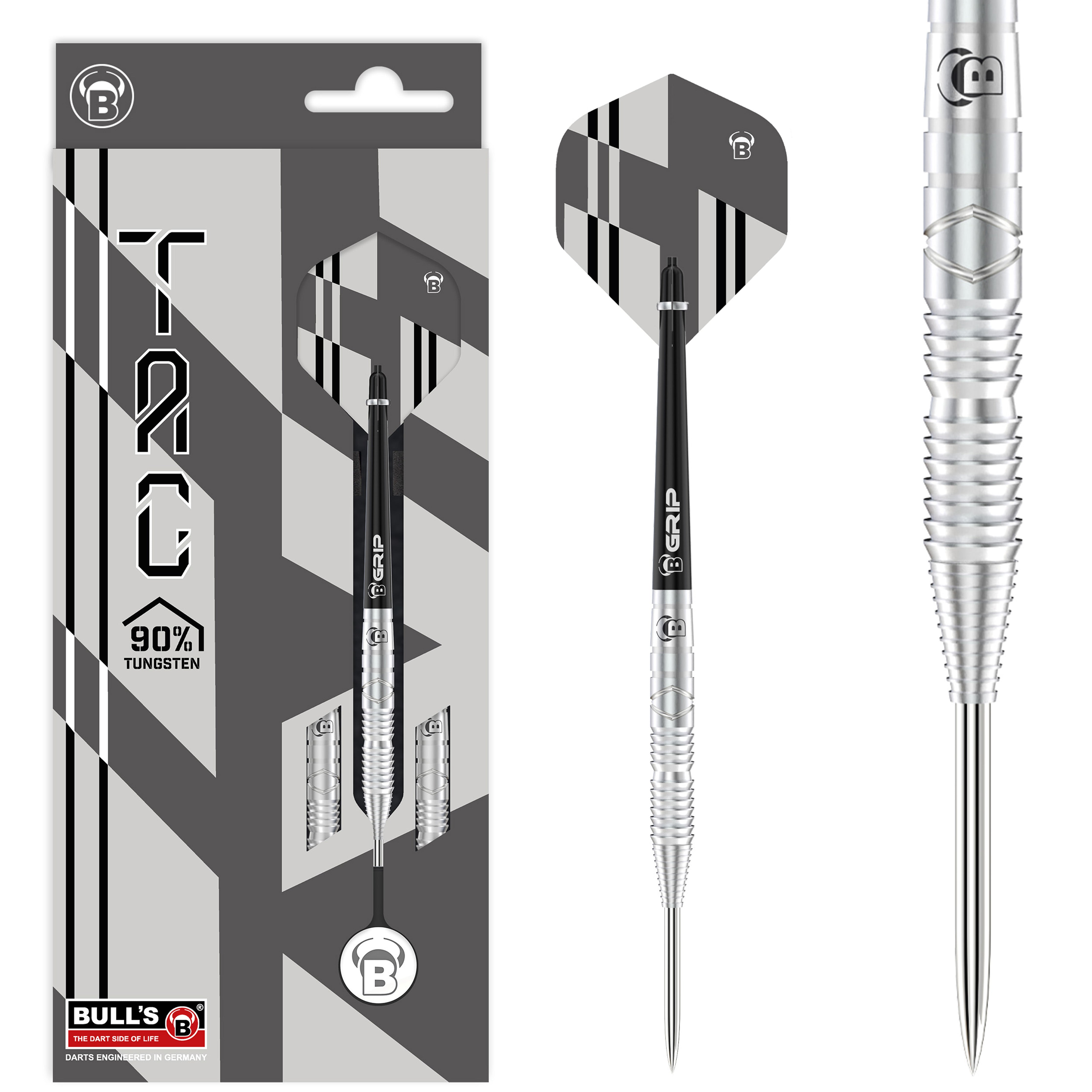 BULL'S Tac T3 Steel Tip Darts - 90% Tungsten - 21g 23g 25g