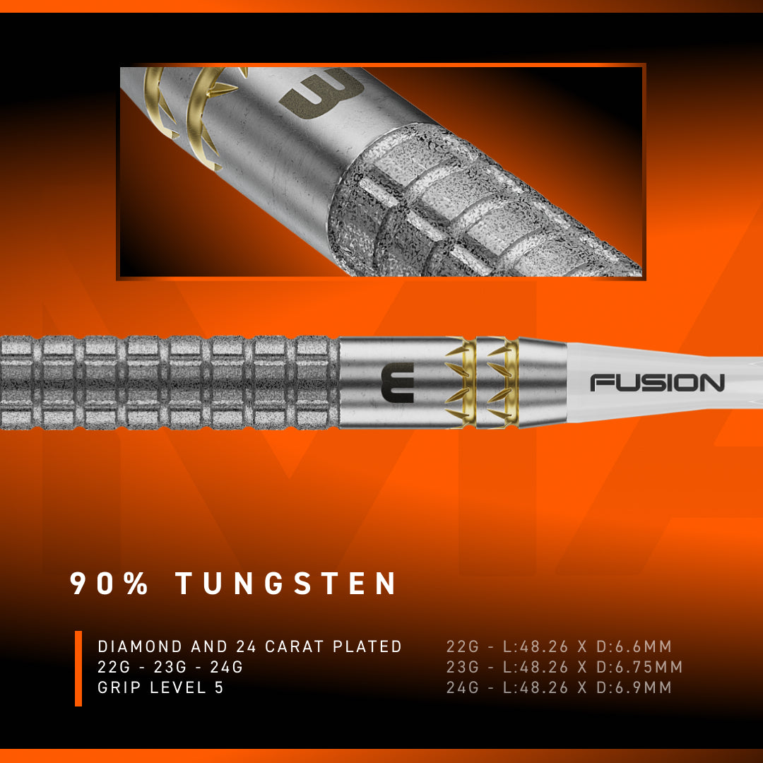 Winmau Gian van Veen - W-Max 90% Tungsten - Switch Point Darts - 22g 23g 24g