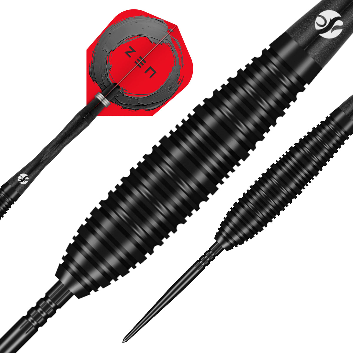 Shot Zen Missile - Bomber - Steel Tip Dart Set - 90% Tungsten - Turbo Point - 23g 24g 26g