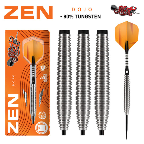 Shot Zen Dojo - Steel Tip Darts Set - 80% Tungsten - 21g 23g 25g