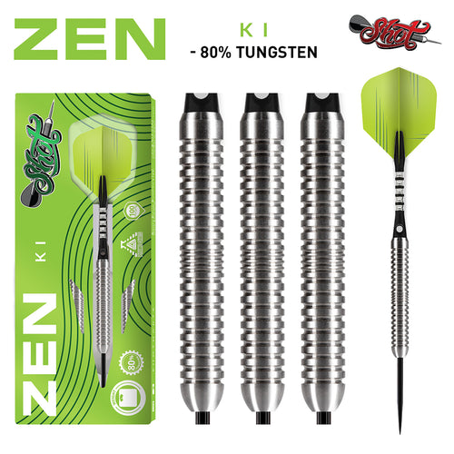 Shot Zen Ki - Steel Tip Darts - 80% Tungsten - 22g 24g 26g