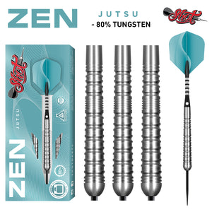 Shot Zen Jutsu - Steel Tip Darts - 80% Tungsten Darts - 23g 24g 25g