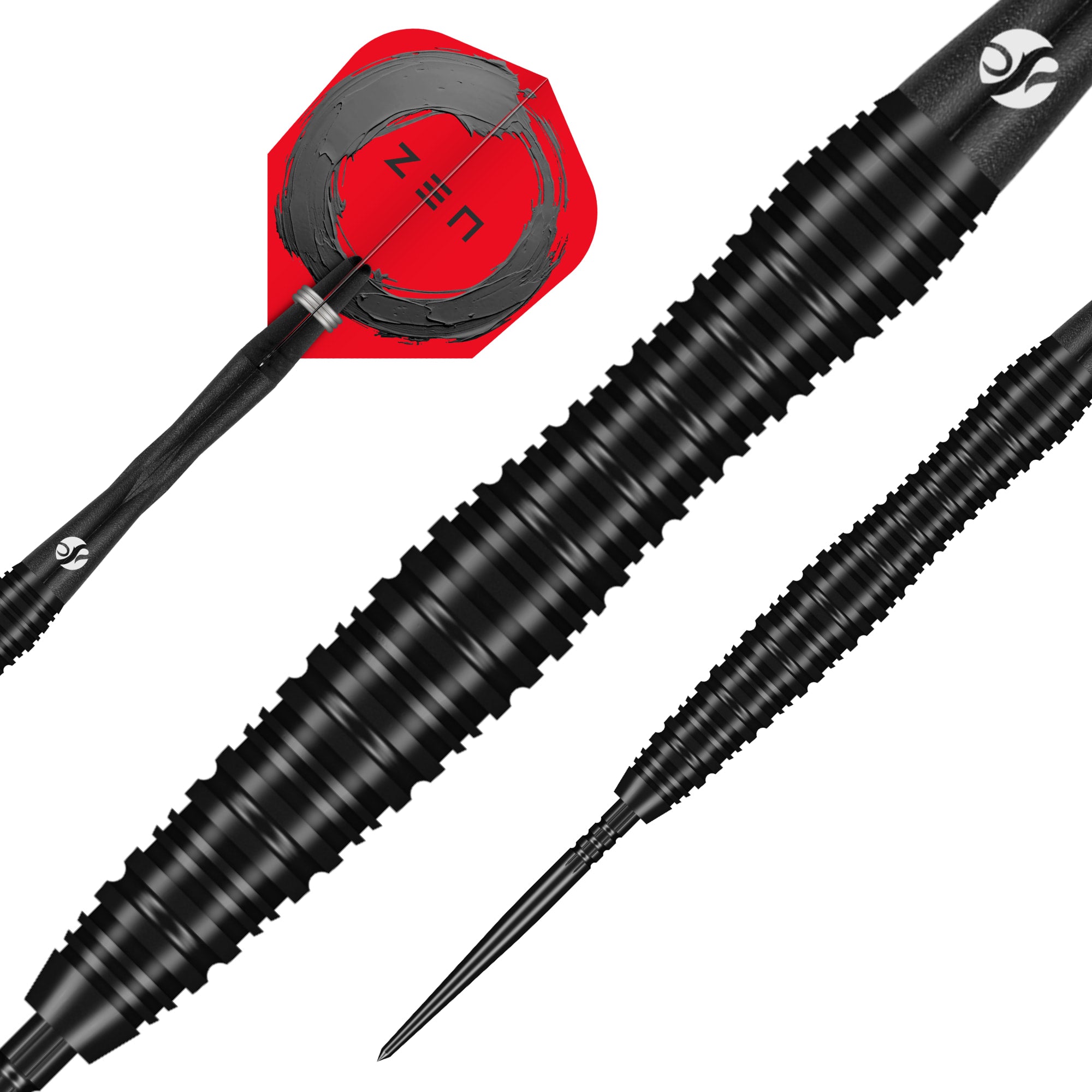 Shot Zen Missile - Scallop - Steel Tip Dart Set - 90% Tungsten - Turbo Point - 23g 24g 25g