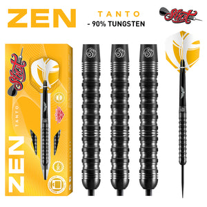 Shot Zen Tanto - Steel Tip Darts - 90% Tungsten - 23g 24g 25g