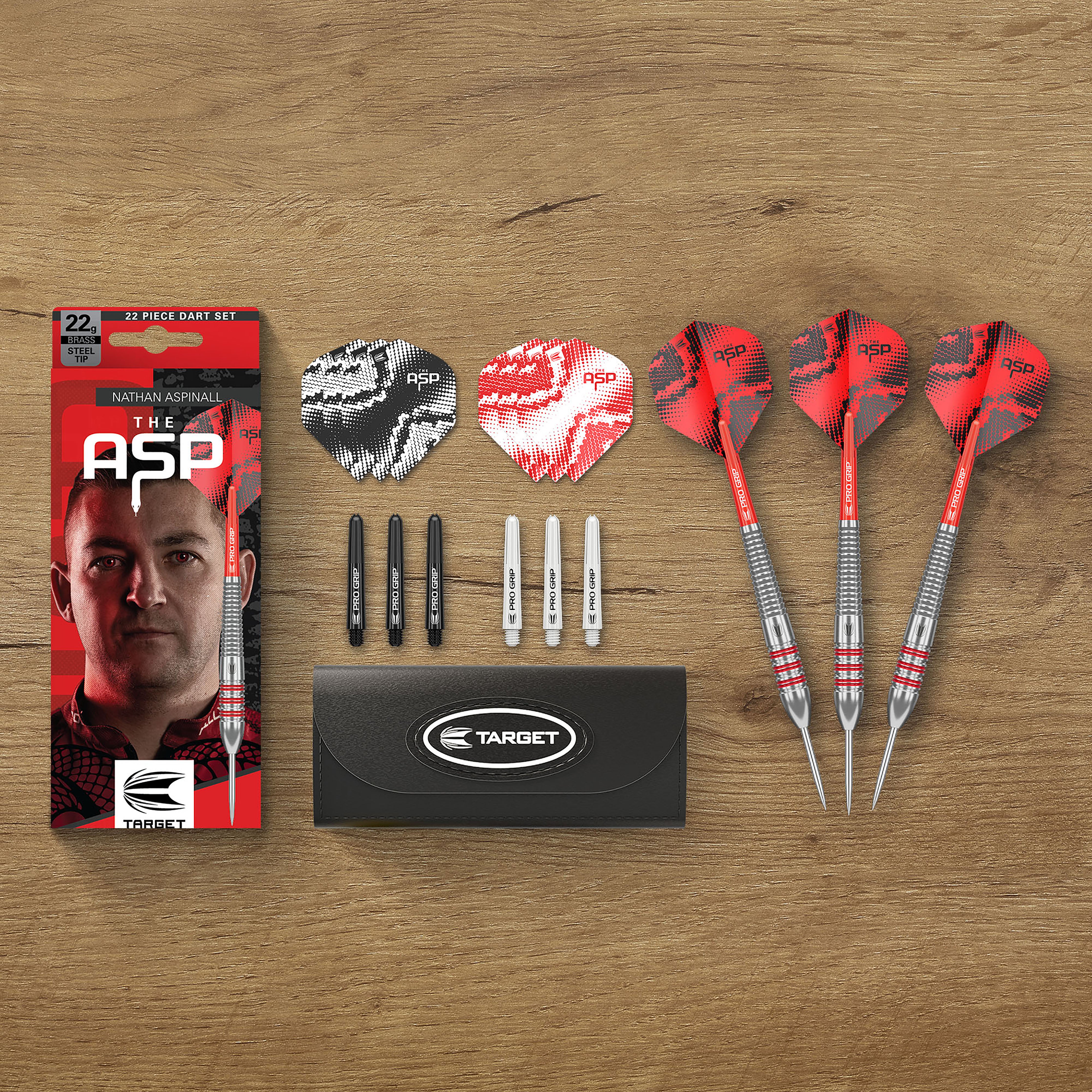 Target Nathan 'The ASP' Aspinall Brass Steel Tip Darts - 22g