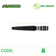 Winmau Sniper Black Steel Tip Darts Set - 90% Tungsten - 23g 24g